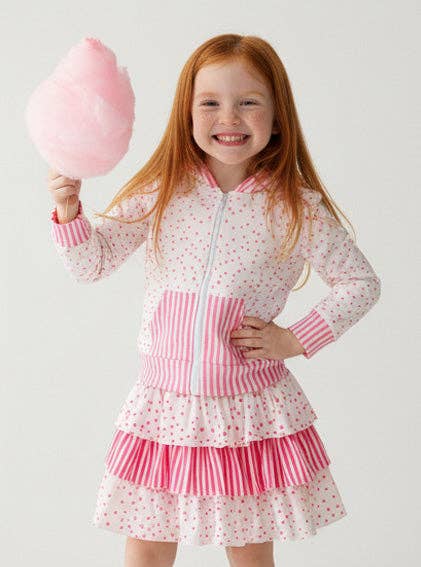 Skort: Pink & White Dots and Stripes
