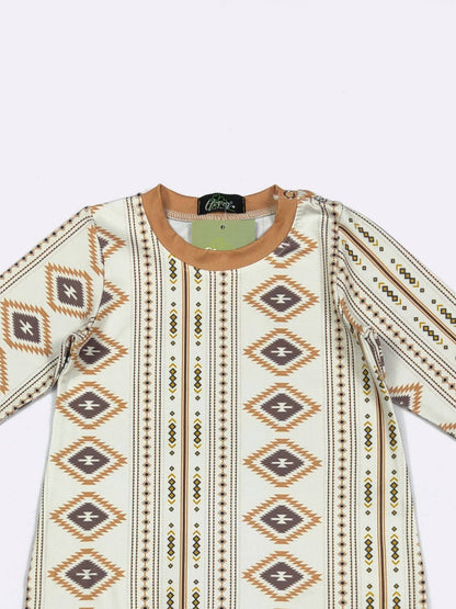 Coyote Aztec Boy Romper