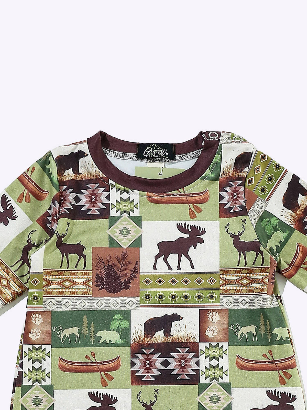 Moose Patch Boy Romper