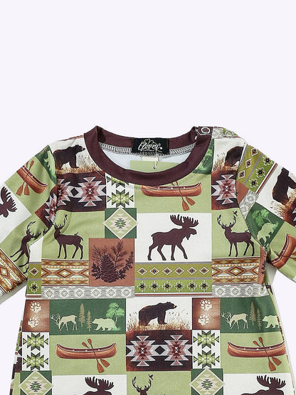Moose Patch Boy Romper