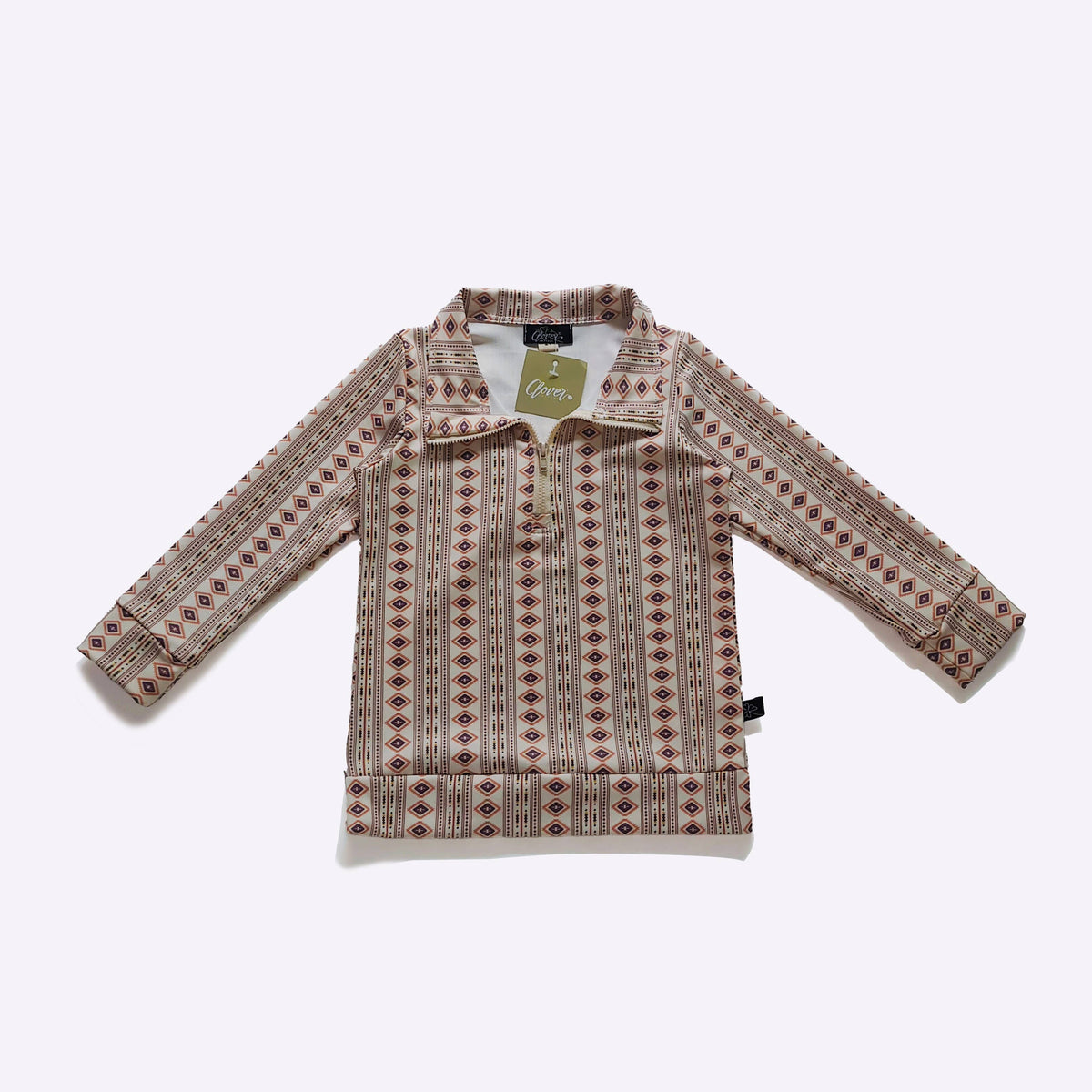 Coyote Aztec Boy Quarter Zip