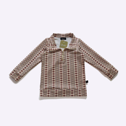 Coyote Aztec Boy Quarter Zip