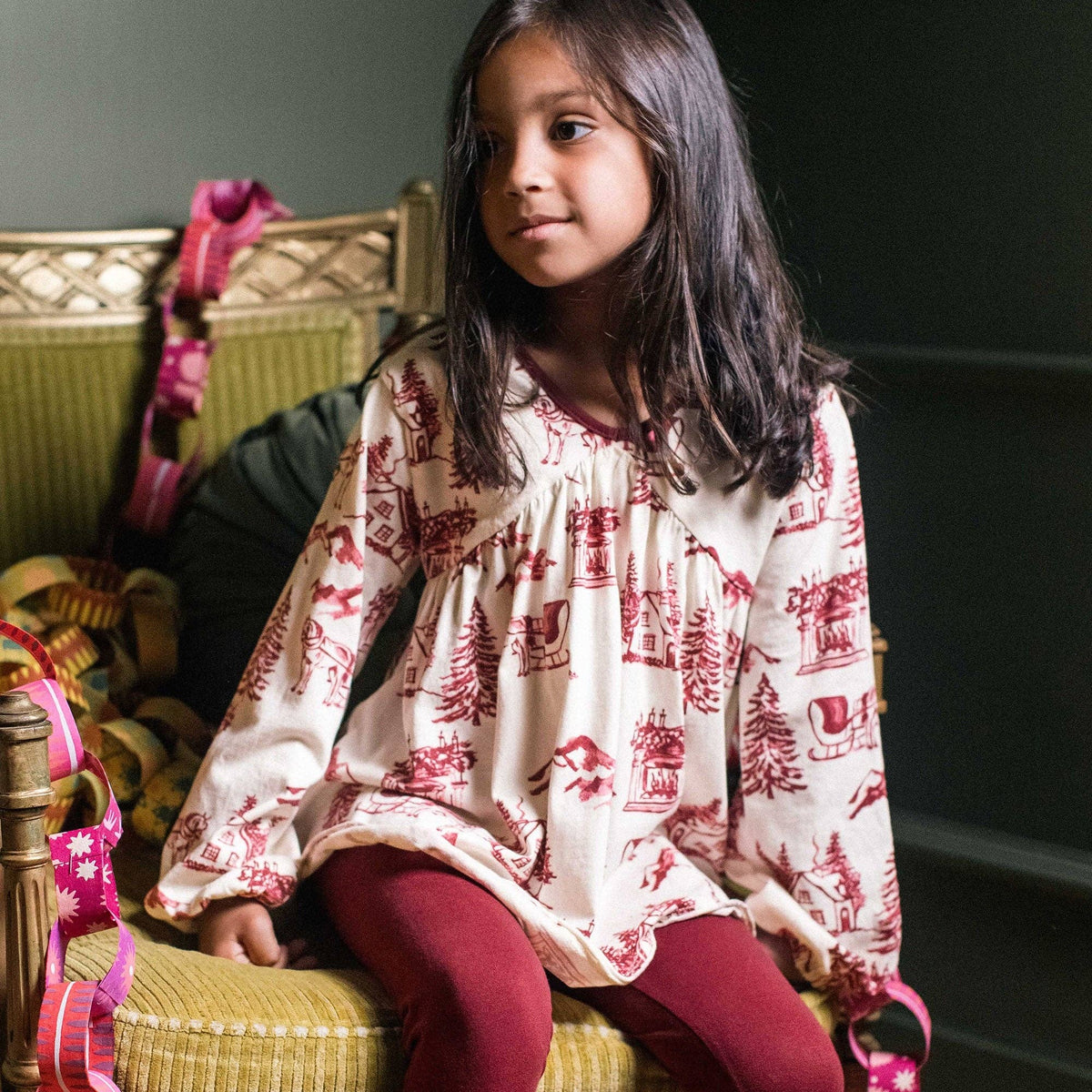 Vintage Christmas Tunic Set