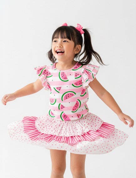 Skort: Pink & White Dots and Stripes