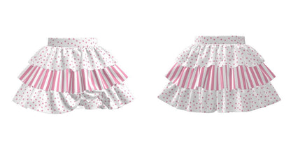 Skort: Pink & White Dots and Stripes