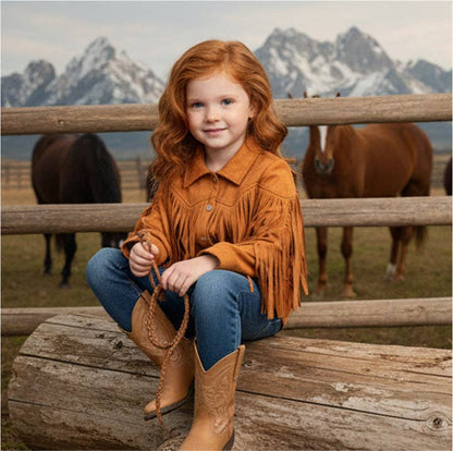 Rust Fringed Jacket